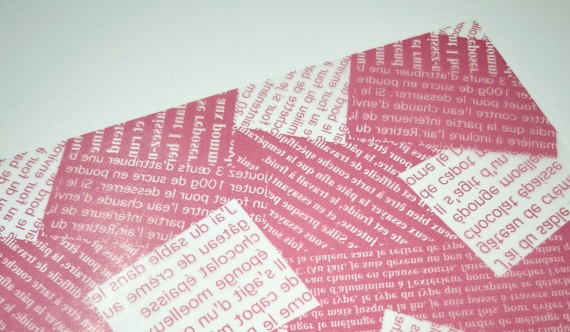 ワックスペーパー　ルセット柄（ピンク／ブラウン）