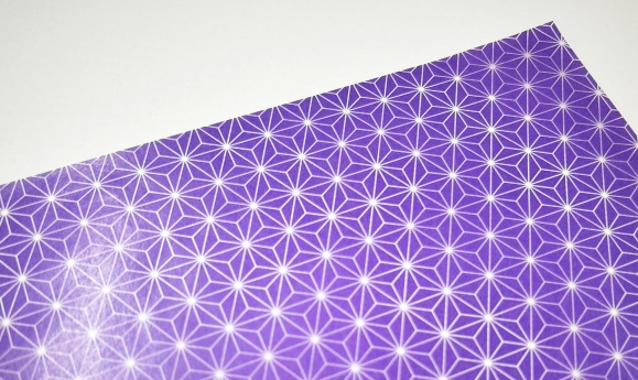 ワックスペーパー　切子柄（藤／抹茶）